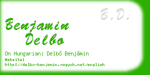 benjamin delbo business card